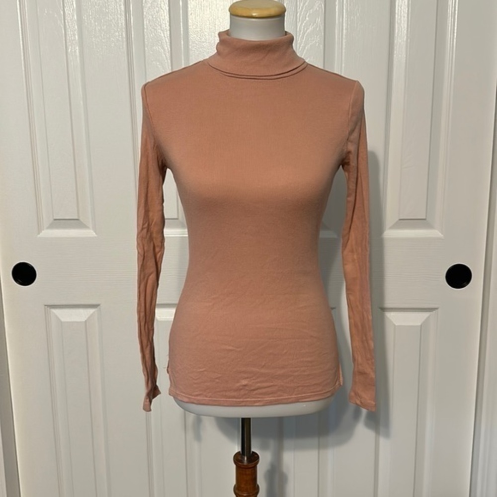 Ambiance long sleeve stretchy turtle neck in blush. GREAT CONDITION.